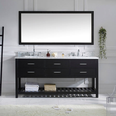 Image of 72" Double Bathroom Vanity MD-2272-WMSQ-ES