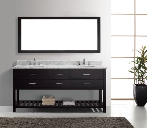 Image of 72" Double Bathroom Vanity MD-2272-WMSQ-ES