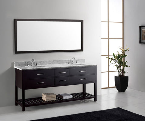 Image of 72" Double Bathroom Vanity MD-2272-WMSQ-ES