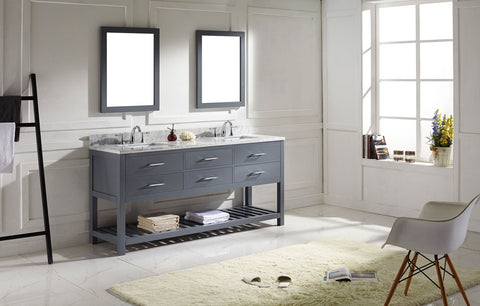 Image of 72" Double Bathroom Vanity MD-2272-WMSQ-ES
