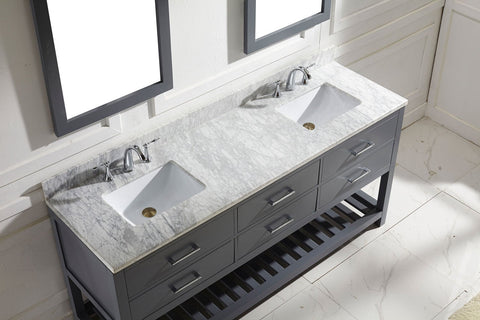 Image of 72" Double Bathroom Vanity MD-2272-WMSQ-ES
