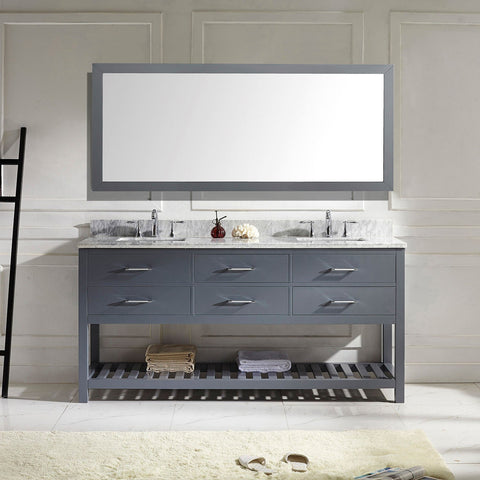 Image of 72" Double Bathroom Vanity MD-2272-WMSQ-ES