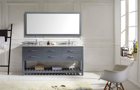 Image of 72" Double Bathroom Vanity MD-2272-WMSQ-ES