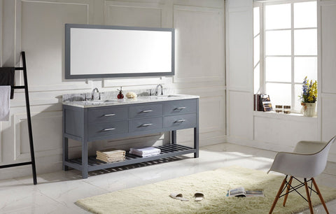 Image of 72" Double Bathroom Vanity MD-2272-WMSQ-ES