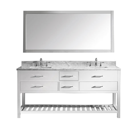 Image of 72" Double Bathroom Vanity MD-2272-WMSQ-WH-010
