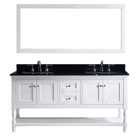 Image of 72" Double Bathroom Vanity MD-3172-BGSQ-WH