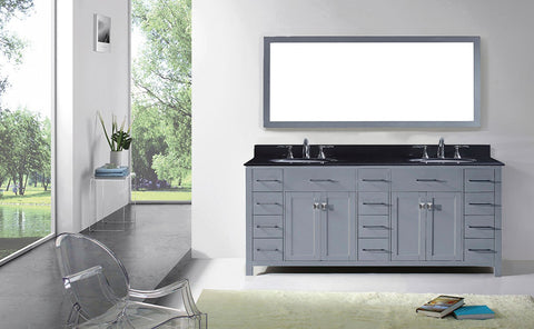 Image of 78" Double Bathroom Vanity MD-2178-BGRO-ES