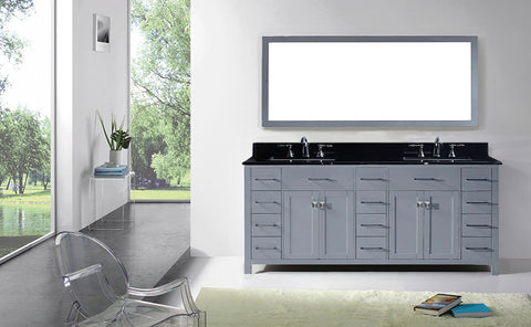 Image of 78" Double Bathroom Vanity MD-2178-BGRO-ES