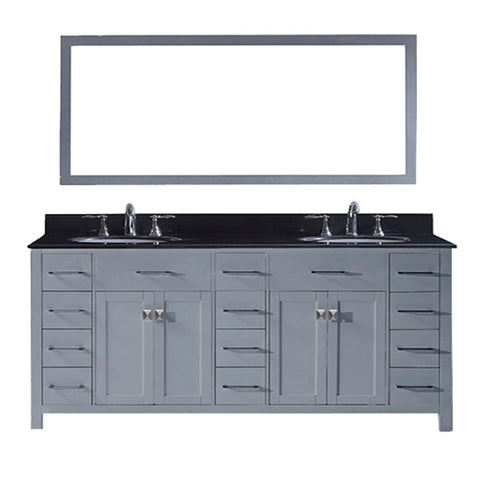 Image of 78" Double Bathroom Vanity MD-2178-BGRO-GR
