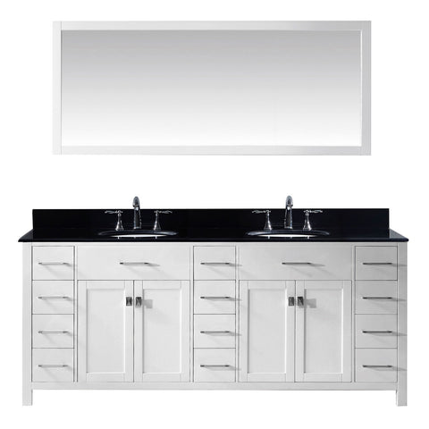 Image of 78" Double Bathroom Vanity MD-2178-BGRO-WH