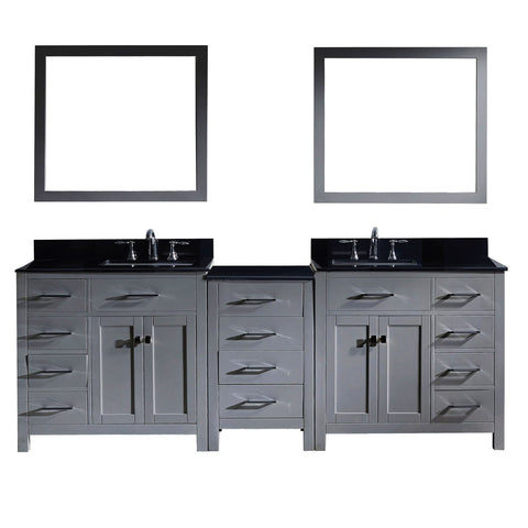 Image of 93" Double Bathroom Vanity MD-2193-BGSQ-GR