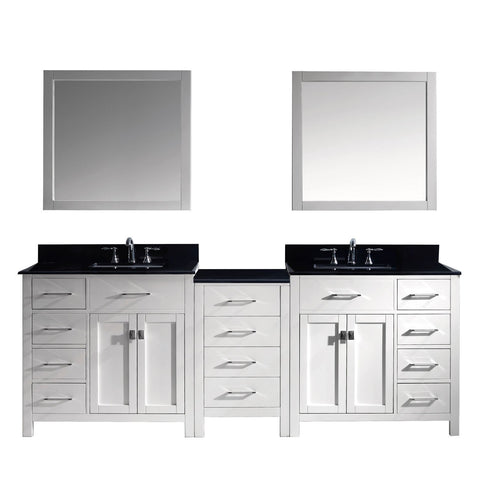 Image of 93" Double Bathroom Vanity MD-2193-BGSQ-WH