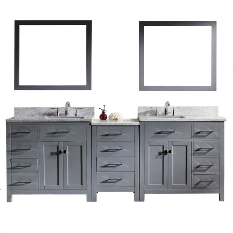 Image of 93" Double Bathroom Vanity MD-2193-WMSQ-GR