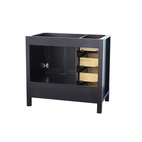 Image of Ariel Cambridge 36" Espresso Transitional Vanity Base Cabinet A037S-R-BC-ESP