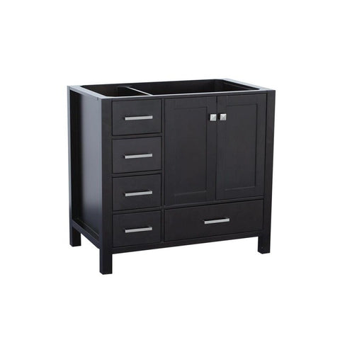 Image of Ariel Cambridge 36" Espresso Transitional Vanity Base Cabinet A037S-R-BC-ESP
