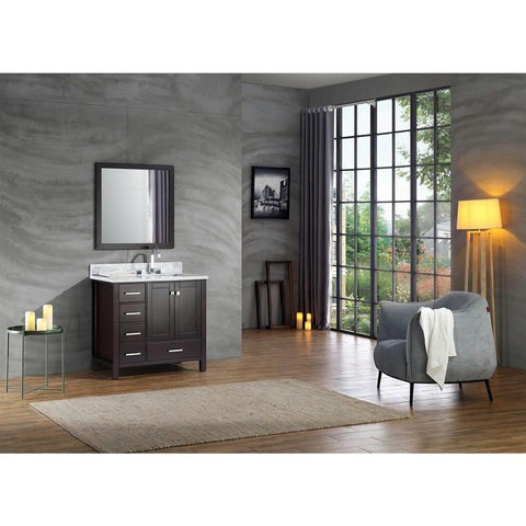 Image of Ariel Cambridge 37" Espresso Modern Rectangle Sink Bathroom Vanity A037S-R-CWR-ESP