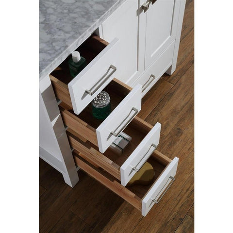 Image of Ariel Cambridge 37" White Modern Rectangle Sink Bathroom Vanity A037S-R-CWR-WHT