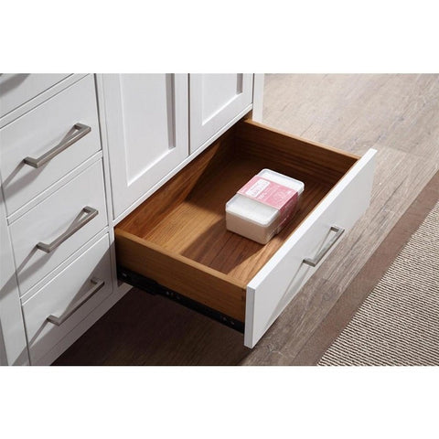 Image of Ariel Cambridge 37" White Modern Single Oval Sink Bathroom Vanity A037S-R-VO-WHT