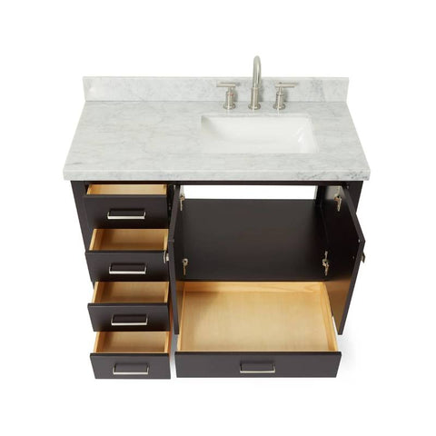 Image of Ariel Cambridge 43" Espresso Modern Rectangle Sink Bathroom Vanity Set A043S-R-CWR-ESP