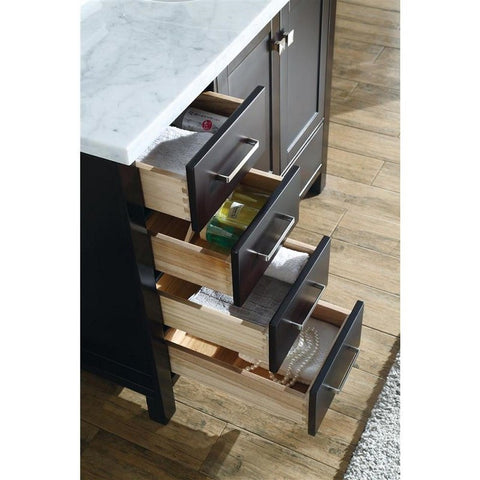 Image of Ariel Cambridge 43" Espresso Modern Oval Sink Bathroom Vanity Set A043S-R-ESP