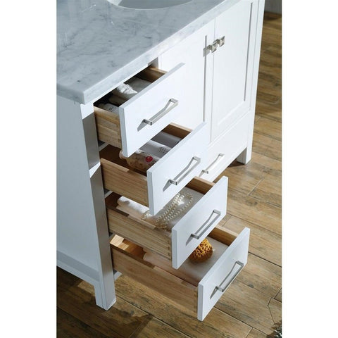 Image of Ariel Cambridge 43" White Modern Oval Sink Bathroom Vanity A043S-R-VO-WHT