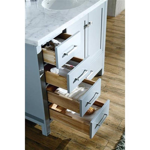Image of Ariel Cambridge 43" Grey Modern Rectangle Single Sink Bathroom Vanity A043SRCWRVOGRY