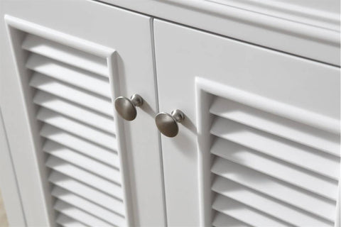 Image of Ariel Kensington 37" White Traditional Left Offset Single Sink Bathroom Vanity D037S-L-VO-WHT