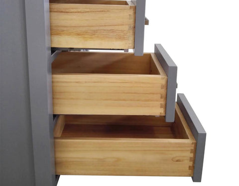 Image of Ariel Kensington 36" Grey Transitional Right Offset Single Sink Base Cabinet D037S-R-BC-GRY