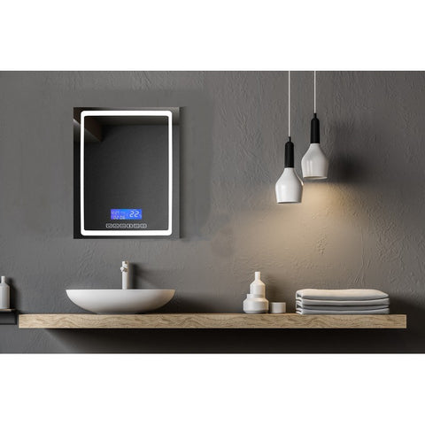 Image of Lexora Bracciano 24" Wide x 32" Tall LED Medicine Cabinet w/ Defogger | LB2432LEDMC