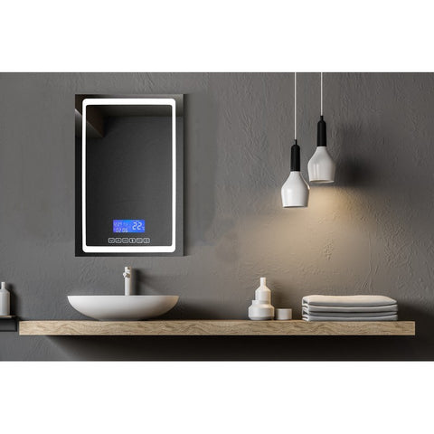 Image of Lexora Bracciano 24" Wide x 36" Tall LED Medicine Cabinet w/ Defogger | LB2436LEDMC