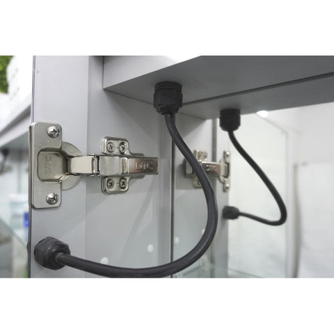 Image of Lexora Bracciano 36" Wide x 36" Tall LED Medicine Cabinet w/ Defogger | LB3636LEDMC