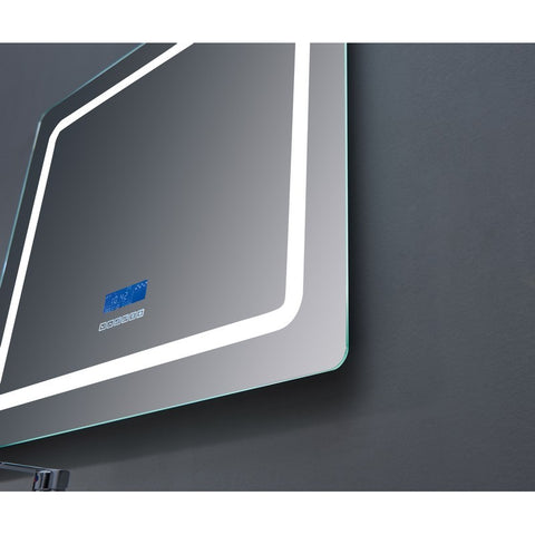 Image of Lexora Caldona 36" Wide x 36" Tall LED Mirror w/ Defogger | LC3636LEDM