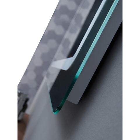 Image of Lexora Caldona 36" Wide x 36" Tall LED Mirror w/ Defogger | LC3636LEDM