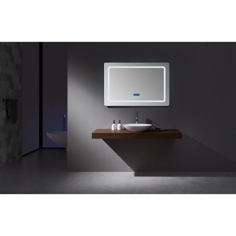Image of Lexora Caldona 48" Wide x 32" Tall LED Mirror w/ Defogger | LC4832LEDM