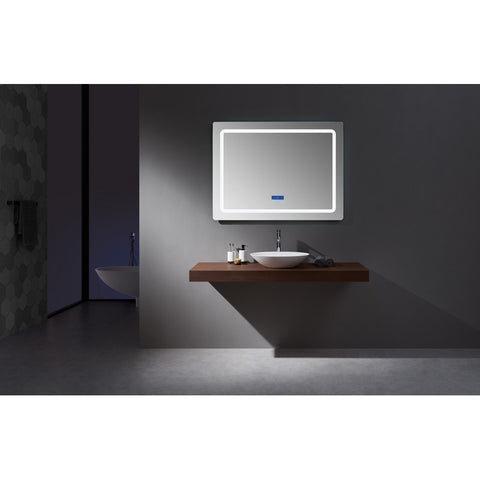 Image of Lexora Caldona 48" Wide x 36" Tall LED Mirror w/ Defogger | LC4836LEDM