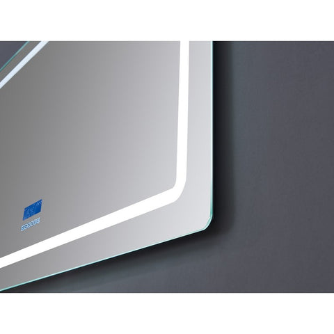 Image of Lexora Caldona 60" Wide x 36" Tall LED Mirror w/ Defogger | LC6036LEDM