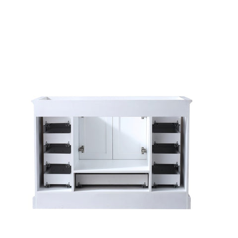 Image of Lexora Dukes White 48" Single Square Sink Vanity Set | LD342248SADSM46F