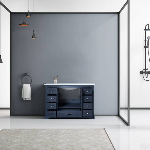 Image of Lexora Dukes Transitional Navy Blue 48" Single Sink Vanity | LD342248SEDS000