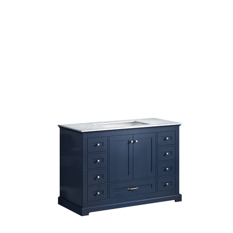 Image of Lexora Dukes Transitional Navy Blue 48" Single Sink Vanity | LD342248SEDS000
