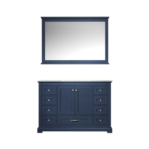 Image of Lexora Dukes Transitional Navy Blue 48" Single Sink Vanity | LD342248SEDSM46