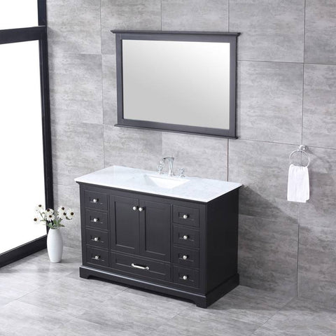 Image of Lexora Dukes Transitional Espresso 48" Single Sink Vanity Set | LD342248SGDSM46F