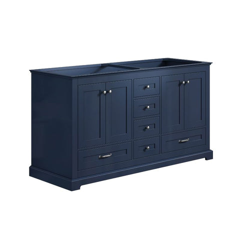 Image of Lexora Dukes 60" Navy Blue Vanity Cabinet Only | LD342260DE00000