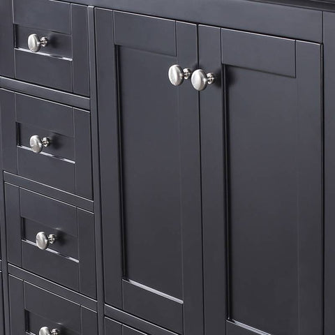 Image of Lexora Dukes Transitional Espresso 60" Double Vanity Set | LD342260DGDSM58F