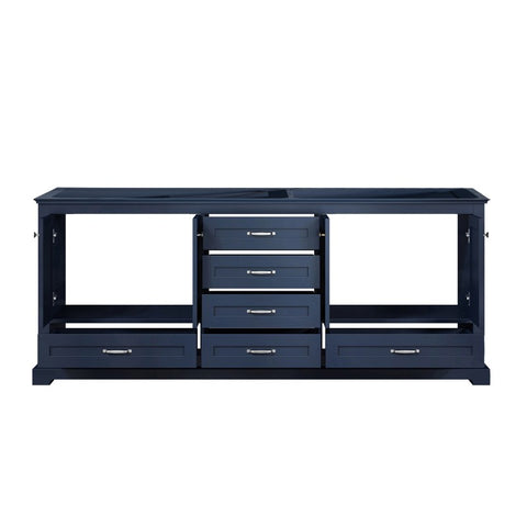 Image of Lexora Dukes Transitional Navy Blue 80" Vanity Cabinet Only | LD342280DE00000
