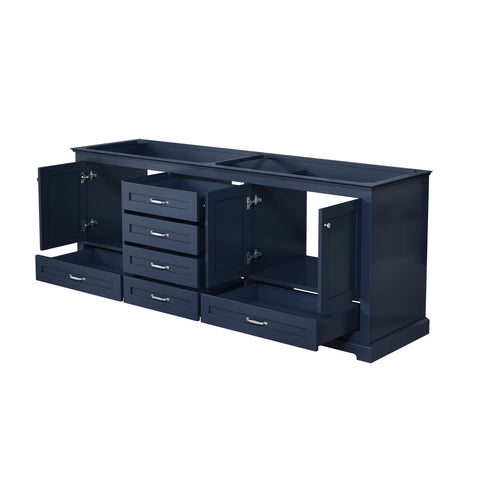 Image of Lexora Dukes Transitional Navy Blue 80" Vanity Cabinet Only | LD342280DE00000