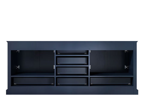 Image of Lexora Dukes Transitional Navy Blue 80" Double Vanity, no Top | LD342280DE00M30
