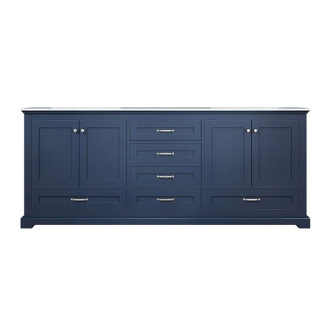 Image of Lexora Dukes Transitional Navy Blue 80" Double Vanity | LD342280DEDS000