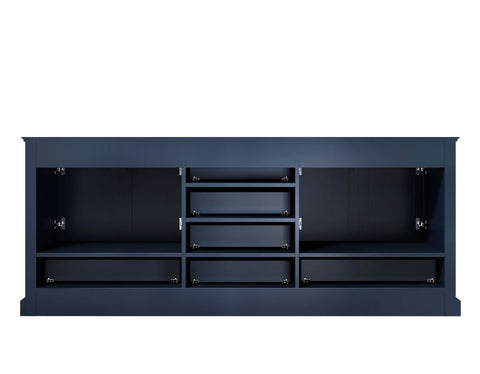 Image of Lexora Dukes Transitional Navy Blue 80" Double Vanity Set | LD342280DEDSM30F