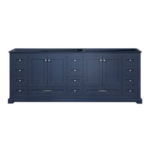 Image of Lexora Dukes Transitional Navy Blue 84" Vanity Cabinet Only | LD342284DE00000