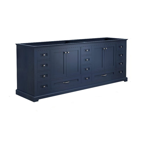 Image of Lexora Dukes Transitional Navy Blue 84" Vanity Cabinet Only | LD342284DE00000